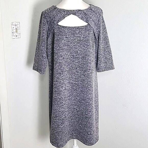 Emma & Michele Gray Knee-length Dress with Cut-out at Neckline, Size XL - Picture 1 of 8